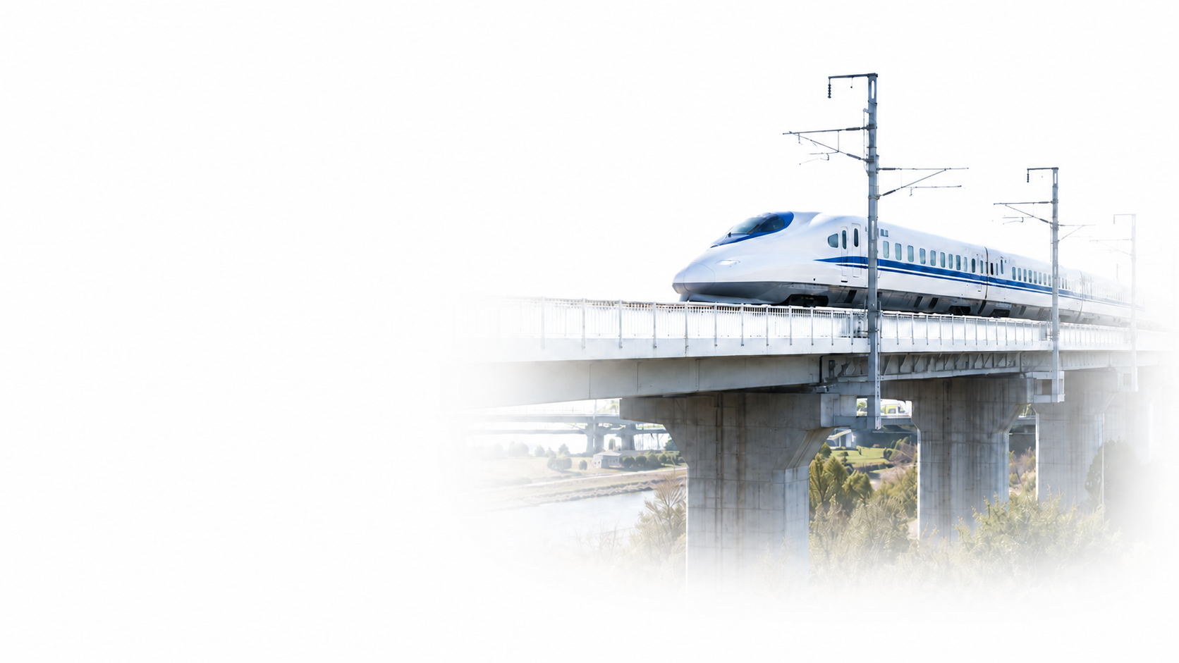 High-speed rail infrastructure representing operational control, execution, and performance across complex environments