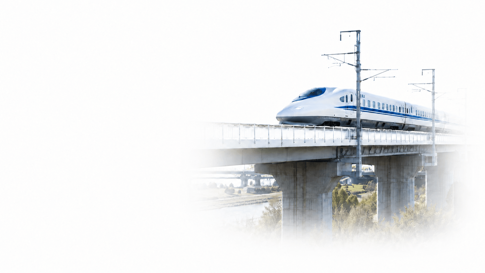 High-speed rail infrastructure representing operational control, execution, and performance across complex environments