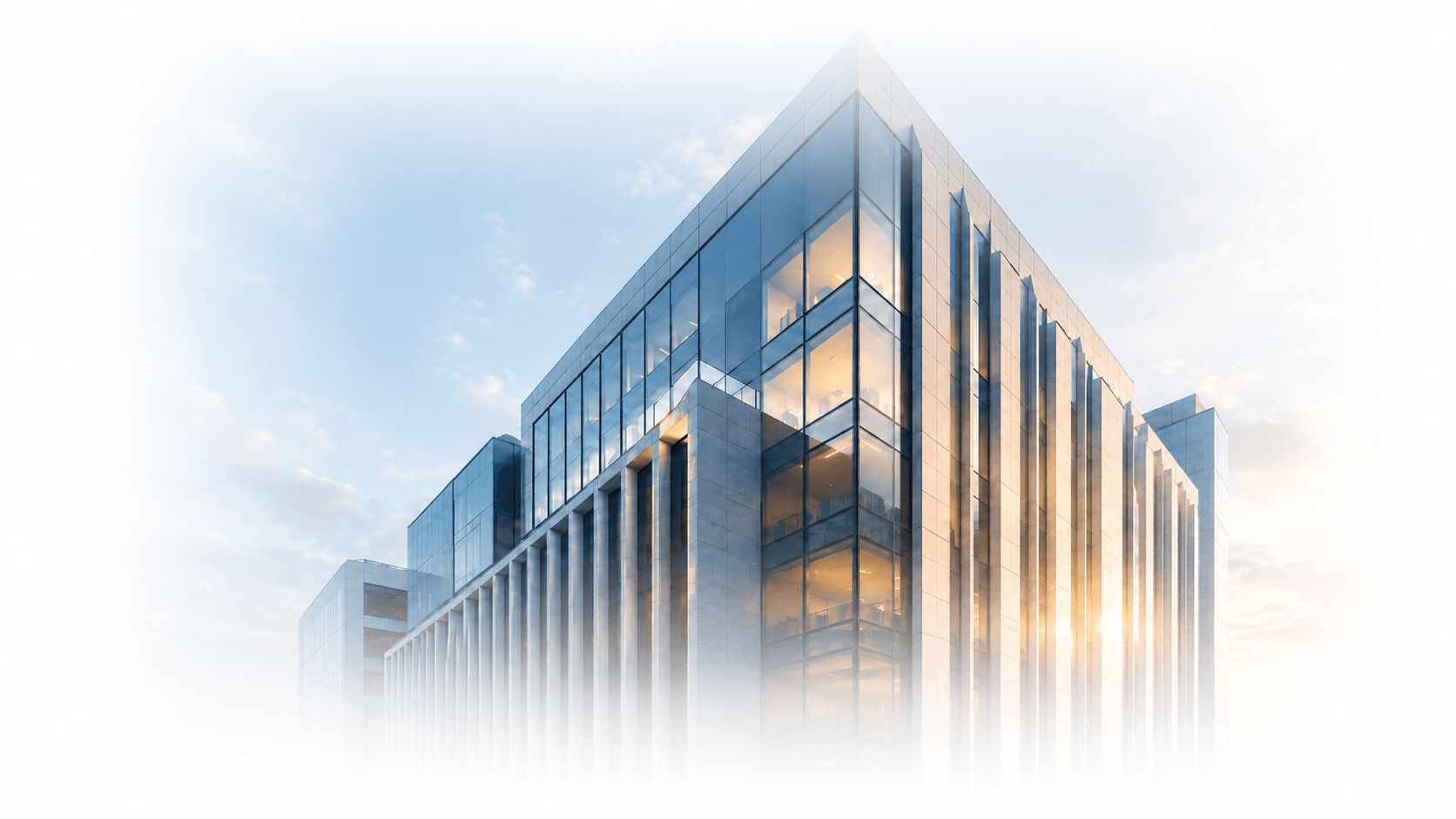 Modern glass buildings representing enterprise advisory, governance, and institutional performance
