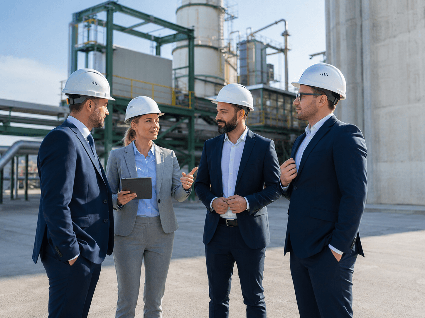 Board members on site
