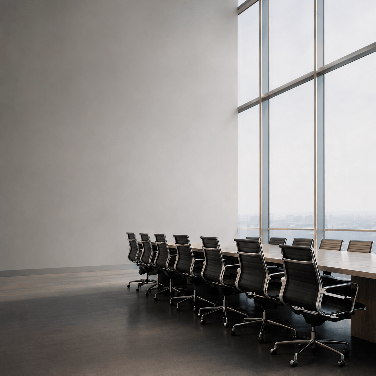Contemporary corporate boardroom